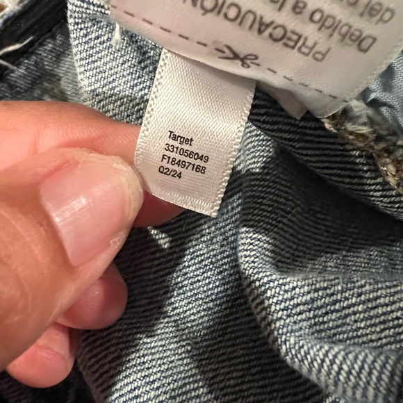 Wild Fable Mid Rise Slit Front Maxi Denim Skirt Raw Hem Medium Wash Size 16R - Picture 7 of 7